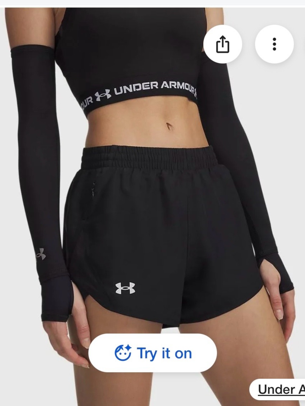Under Armour Women’s Black Athletic Running Shorts